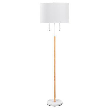 Lampa podłogowa Fogo biała 2xE27