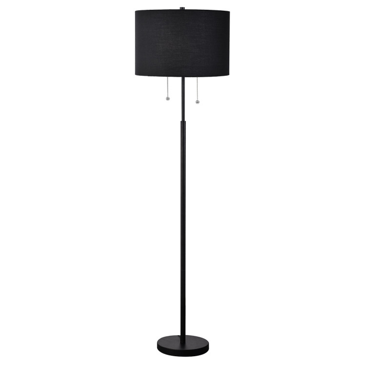 Lampa podłogowa Fogo czarna 2xE27 - 9016