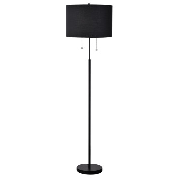 Lampa podłogowa Fogo czarna 2xE27