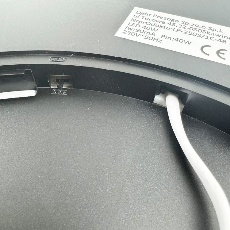 Plafon California 30 cm czarny LED CCT - 9166