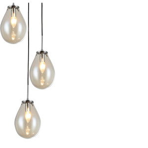 Lampa wisząca Fondi czarna 3xE14