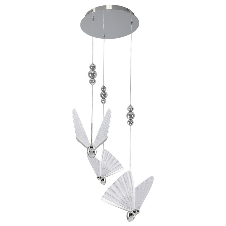 Lampa wisząca Mariposa 3 srebrna LED CCT - 9336