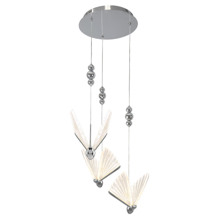 Lampa wisząca Mariposa 3 srebrna LED CCT - 9393