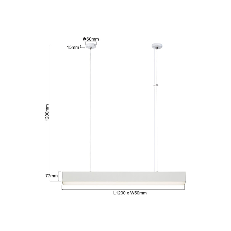 Lampa wisząca Luci M biała Tuya LED CCT - 9420
