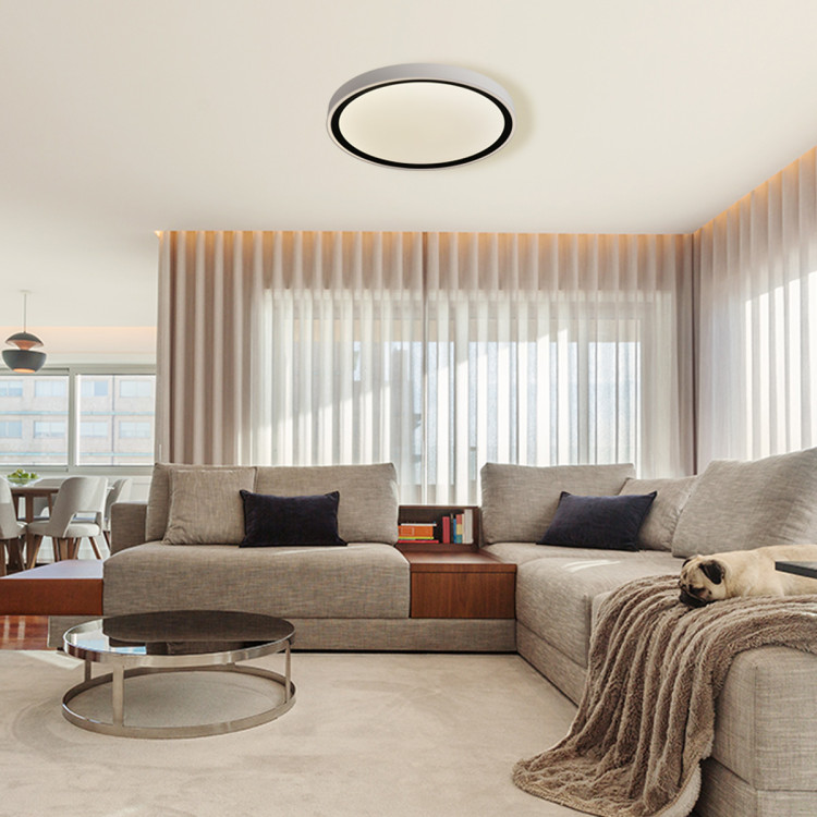 Plafon Vegas 30 cm czarny LED 4000K - 9423