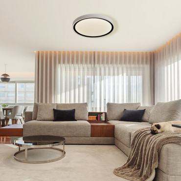 Plafon Vegas 30 cm czarny LED 4000K