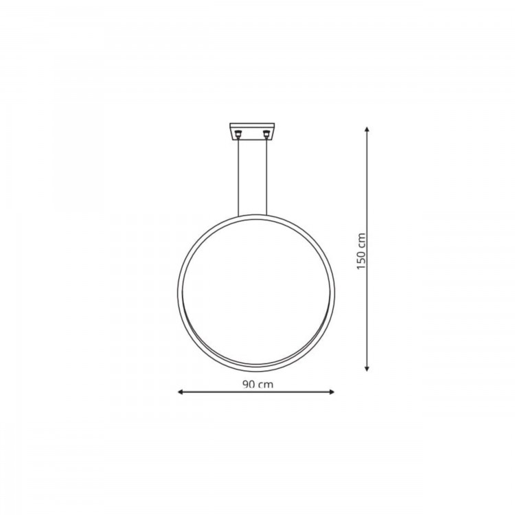 Lampa wisząca Mirror L złota IP44 LED CCT - 9458