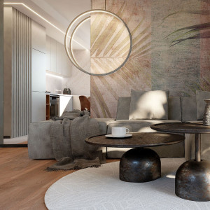 Lampa wisząca Mirror L złota IP44 LED CCT