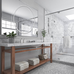 Lampa wisząca Mirror S biała IP44 LED CCT