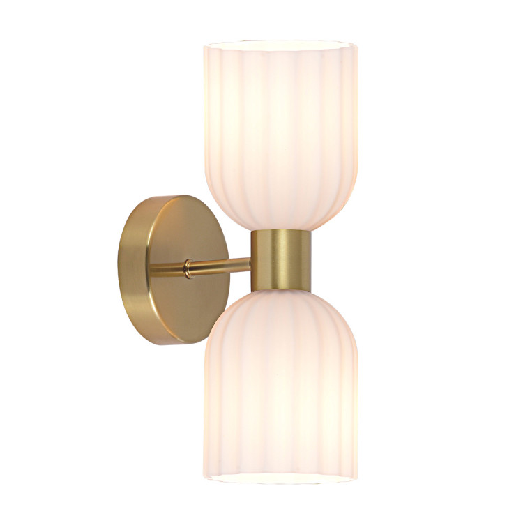 Podwójny kinkiet Piega biały 2xE14 - 9541