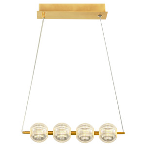 Lampa wisząca Brillant 4 złota LED CCT