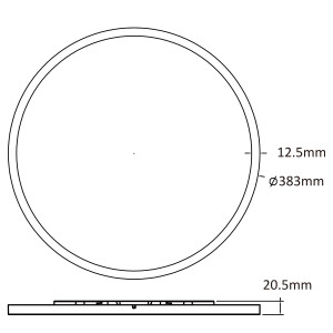 Plafon Pryzma 38 cm biały LED CCT