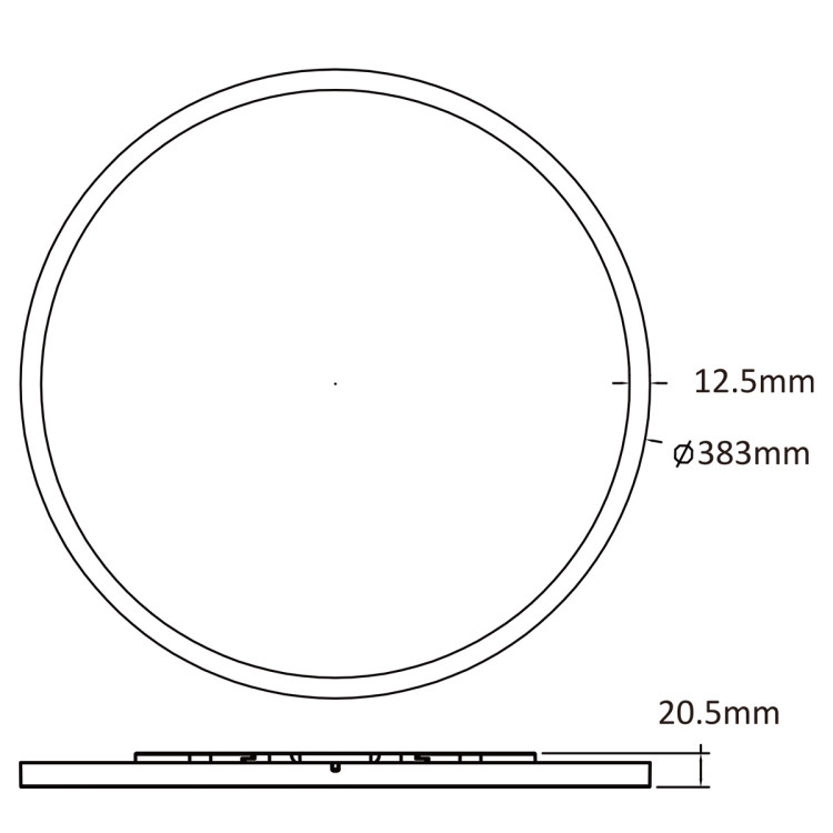 Plafon Pryzma 38 cm biały LED CCT - 9660