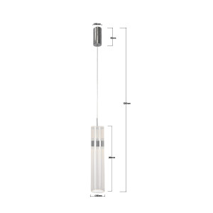Lampa wisząca Ambiente srebrna LED CCT