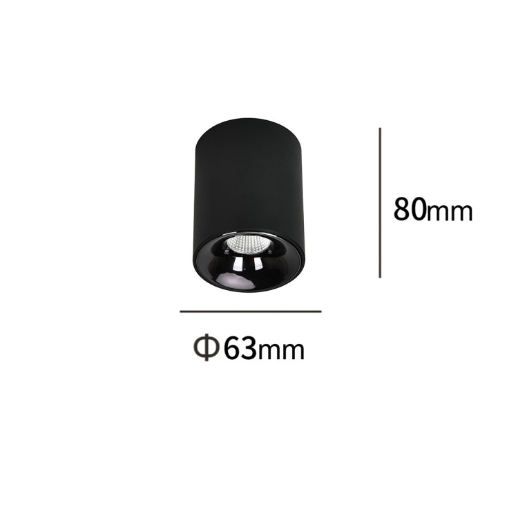 Oprawa natynkowa Tom czarna LED CCT - 9788