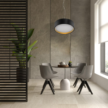 Lampa wisząca Hudson czarno - złota LED 3000K