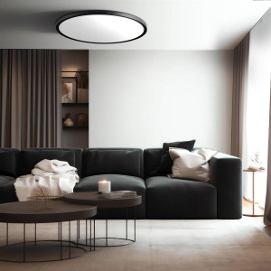 Plafon California 48 cm czarny LED CCT