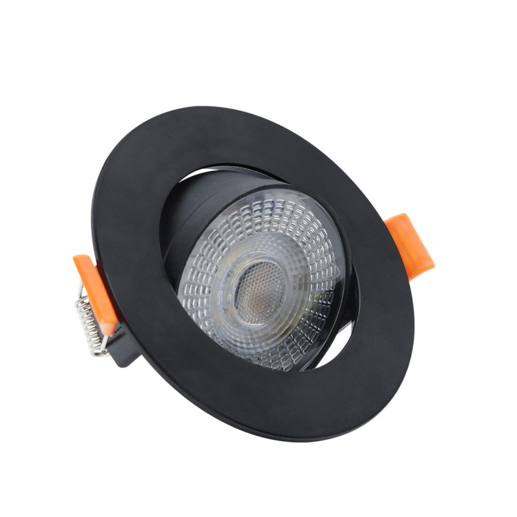 Ruchome oczko podtynkowe Plus czarne LED CCT - 9842