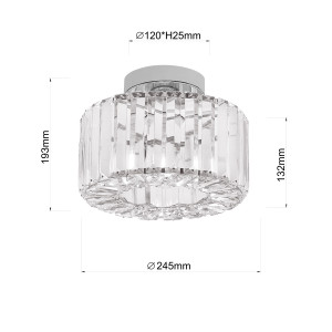 Plafon Vetro chrom 1xE27