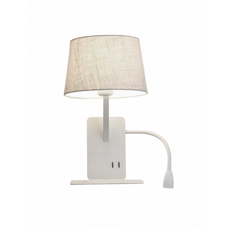 Kinkiet z półką Dakota prawy biały 1xE27 - 988